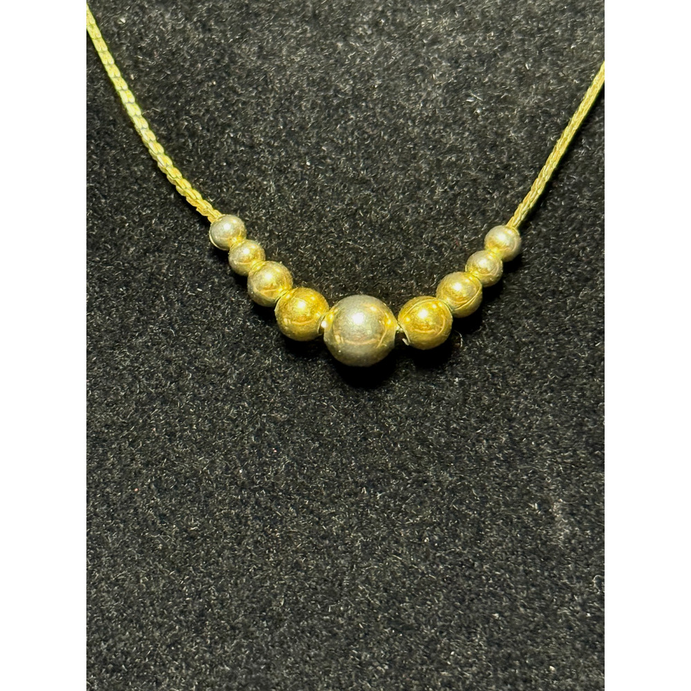 Vintage Signed Napier Graduated Nine Ball Necklace Choker Gold Tone 18"
